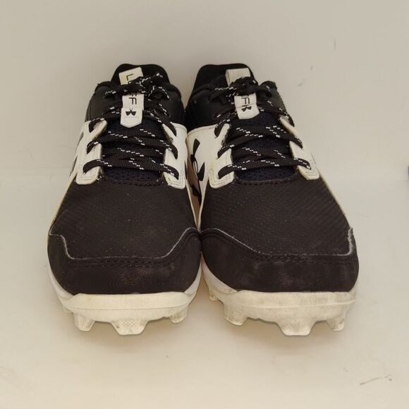 Under Armour Leadoff Softball Girls Pre-owned Black & White Cleats - sz. 4Y - Picture 3 of 7